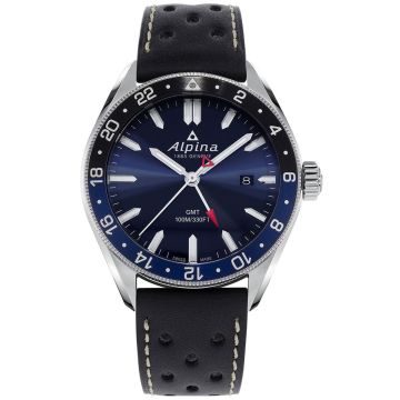 ALPINA ALPINER QUARTZ GMT NAVY BLUE AL-247NB4E6