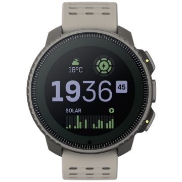 Smartwatch SUUNTO Vertical Titanium Solar Sand SS050860000 szary o mechanizmie solarnym wytrzymałość baterii do 60 dni
