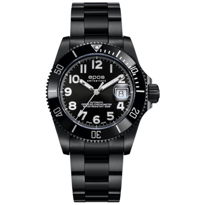 Zegarek męski na bransolecie EPOS Sportive Diver Titanum COSC Limited Edition 3504.138.85.35.95 w zestawie z paskiem NATO