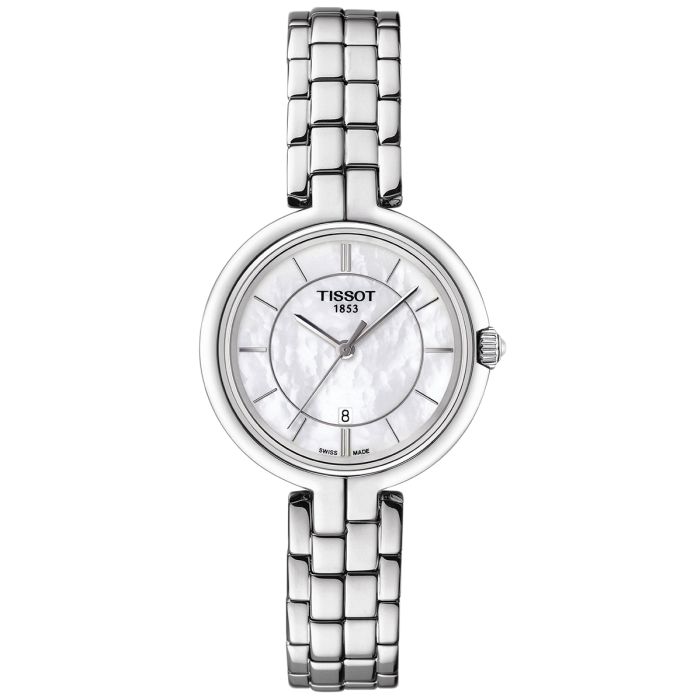 Elegancki zegarek damski z masą perłową Tissot TISSOT Flamingo T094.210.11.111.00.