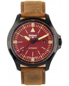 TRASER P67 Officer Pro Automatic Red Leather Strap 110758