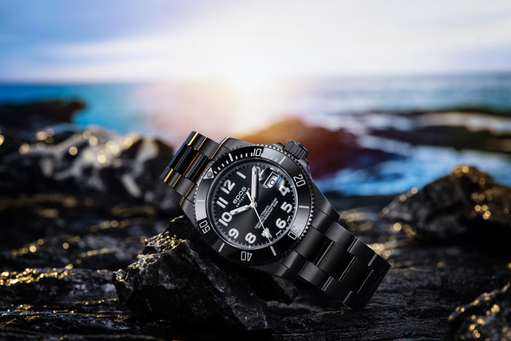 Zegarek męski na bransolecie EPOS Sportive Diver Titanum COSC Limited Edition 3504.138.85.35.95 w zestawie z paskiem NATO