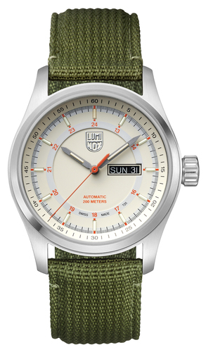 zegarek męski Luminox Atacama Field Automatic 1900 Series na pasku o zielonym kolorze