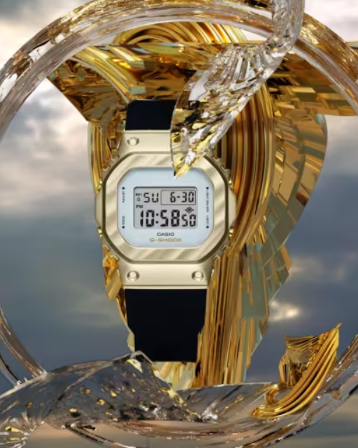 Zegarek damski na czarnym pasku G-Shock GM-B2100BPC-1AER