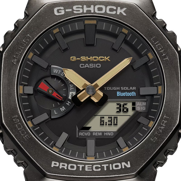 Czarny zegarek G-Shock Octagon w ż&oacute;łtymi akcentami GA-B2100CY-1AER