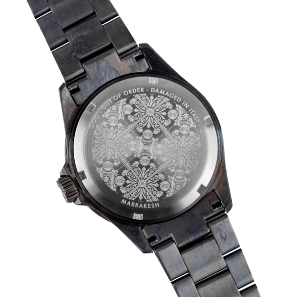 Zegarek męski OUT OF ORDER OOO.001-19.MA z brązową tarczą w srebrnej kopercie na stalowej bransolecie