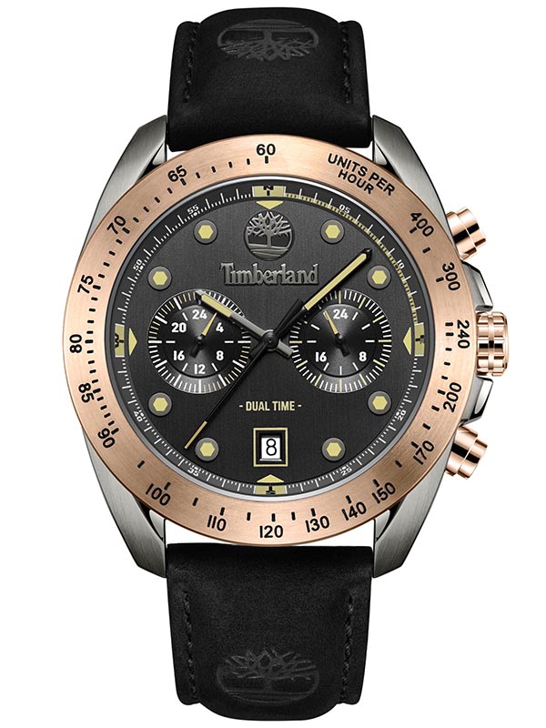 Zegarek męski na czarnym pasku Timberland TBL.TDWGF2230502