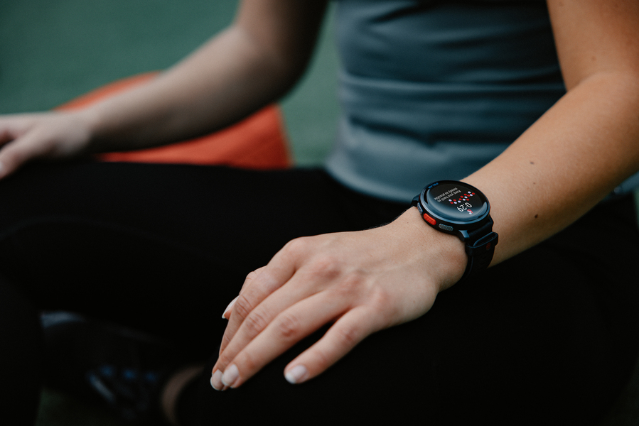 Czarny zegarek sportowy premium Polar Vantage 3 czarno-czarny