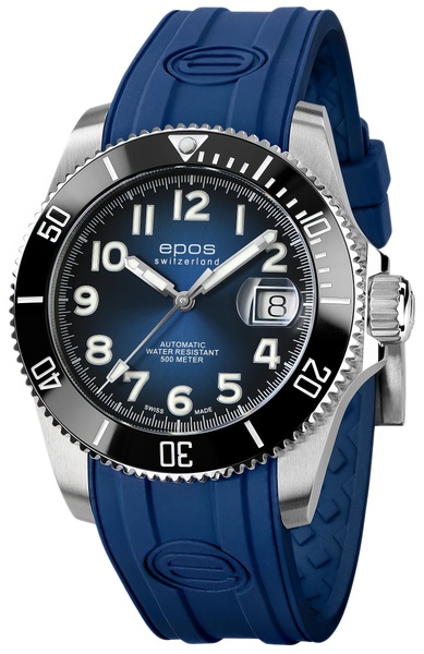 Zegarek męski z niebieską tarczą na pasku Epos Sportive Diver Titanum 3504.131.80.36.56