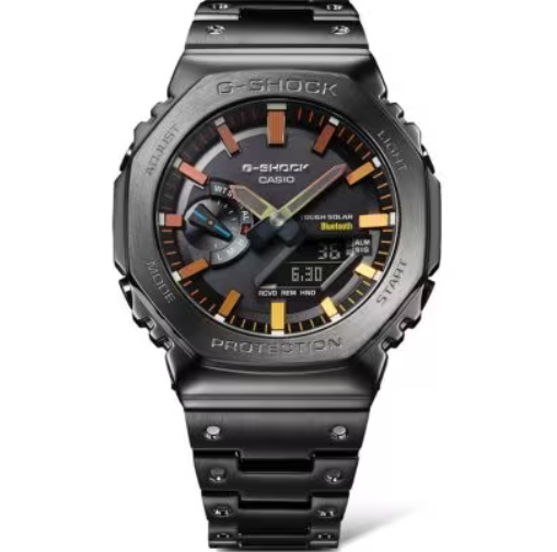 Czarny zegarek męski G-Shock na bransolecie G-SHOCK Full Metal Octagon GM-B2100BPC-1AER Bluetooth