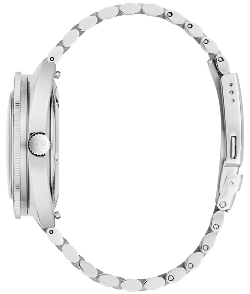 Odkryj Zegarek męski automatyczny Bulova 96B405 z niebieską tarczą na stalowej bransolecie