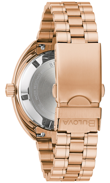 Odkryj Zegarek męski automatyczny Bulova 97B215 z ciemnątarczą na złotym pasku